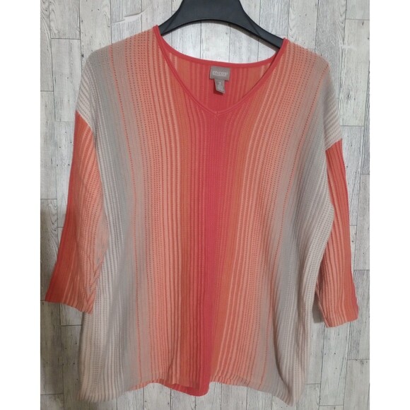 Chico's Tops - Chico's Knit Blouse Top V-Neck Pullover 3/4 Sleeve Size 2 (Large 12)